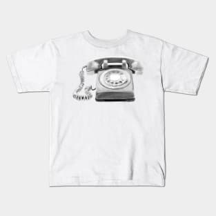 Inktober Rotary Telephone Kids T-Shirt